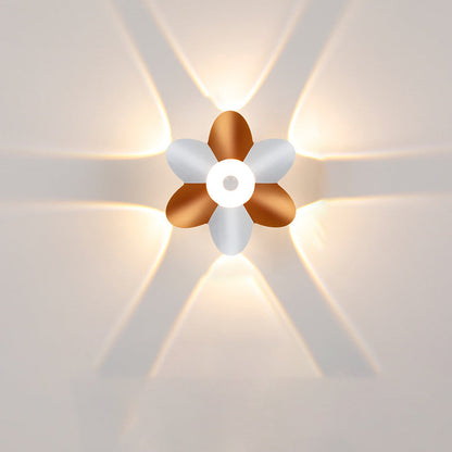 Contemporary Scandinavian Waterproof Aluminum Acrylic Flower LED Wall Sconce Lamp For Outdoor Patio