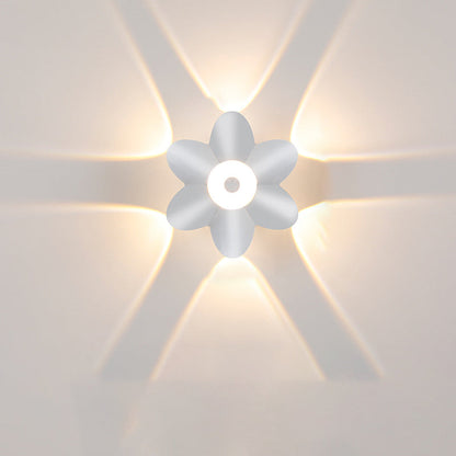 Contemporary Scandinavian Waterproof Aluminum Acrylic Flower LED Wall Sconce Lamp For Outdoor Patio