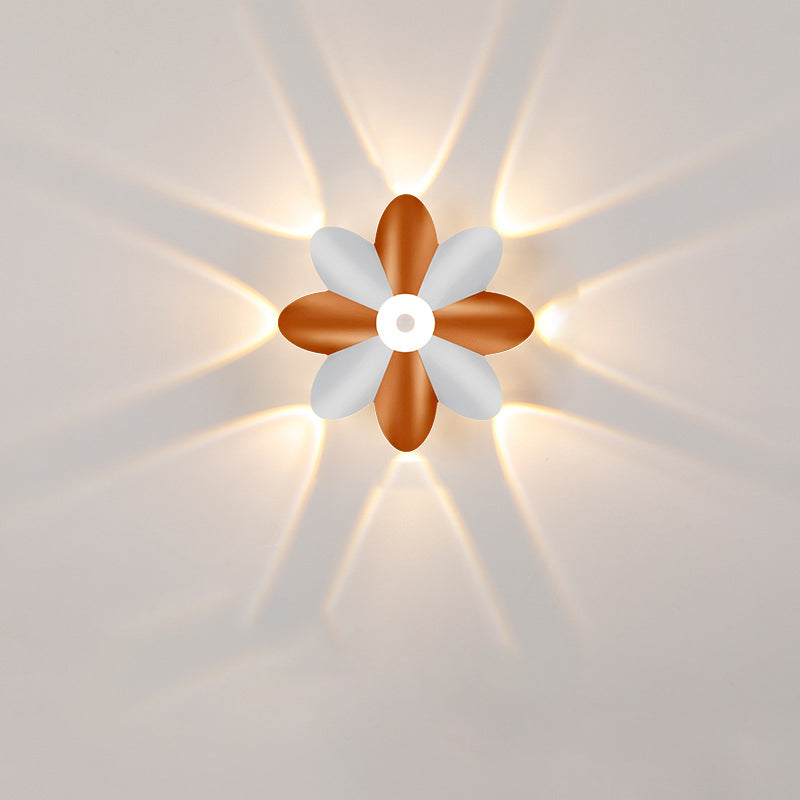 Contemporary Scandinavian Waterproof Aluminum Acrylic Flower LED Wall Sconce Lamp For Outdoor Patio