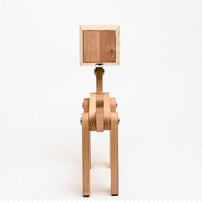 Contemporary Nordic Wood Hardware Acrylic Cute Puppy Adjustable LED Table Lamp For Study