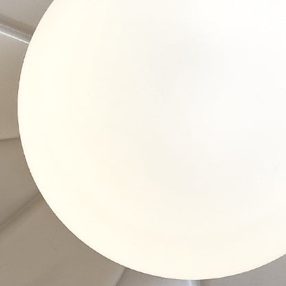 Contemporary Nordic Resin Glass Iron Flower Pull Chain 1-Light Wall Sconce Lamp For Bedside