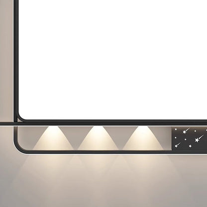 Contemporary Nordic Iron Acrylic Rectangular Square Round Star Spotlight LED Flush Mount Ceiling Light For Bedroom
