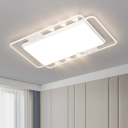 Contemporary Nordic Iron Acrylic Rectangular Square Round Star Spotlight LED Flush Mount Ceiling Light For Bedroom
