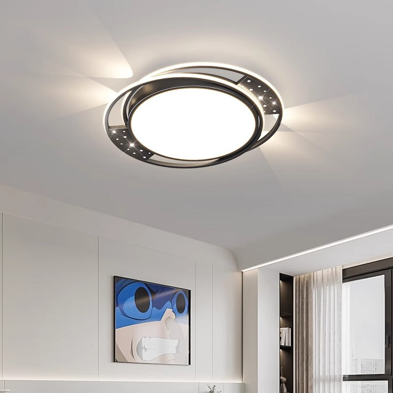 Contemporary Nordic Iron Acrylic Rectangular Square Round Star Spotlight LED Flush Mount Ceiling Light For Bedroom