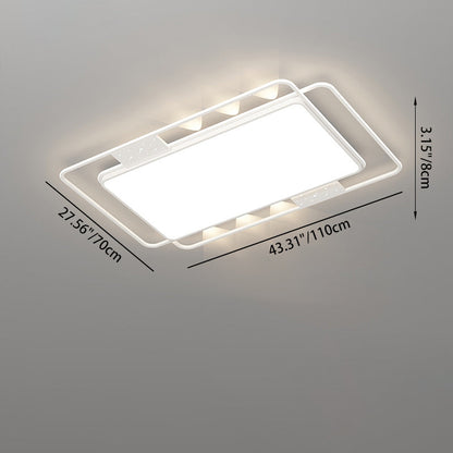 Contemporary Nordic Iron Acrylic Rectangular Square Round Star Spotlight LED Flush Mount Ceiling Light For Bedroom