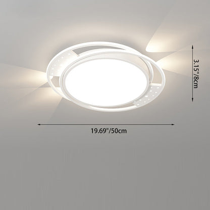 Contemporary Nordic Iron Acrylic Rectangular Square Round Star Spotlight LED Flush Mount Ceiling Light For Bedroom
