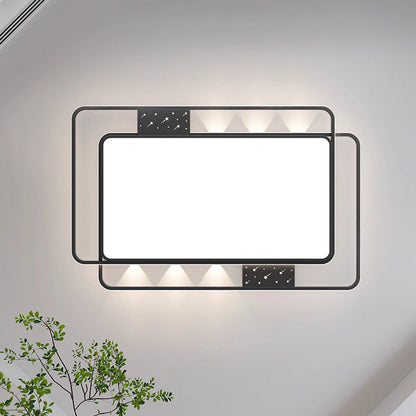 Contemporary Nordic Iron Acrylic Rectangular Square Round Star Spotlight LED Flush Mount Ceiling Light For Bedroom