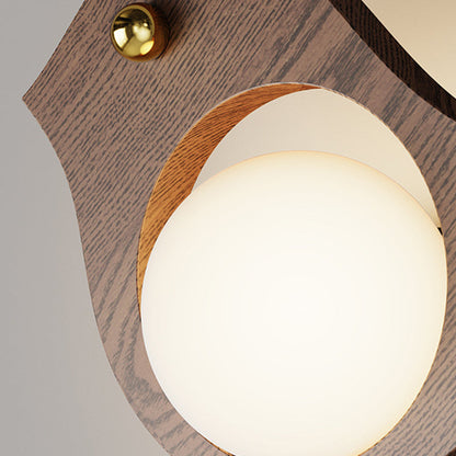 Contemporary Scandinavian Iron Acrylic Bird Whale Ball 1-Light Wall Sconce Lamp For Bedside