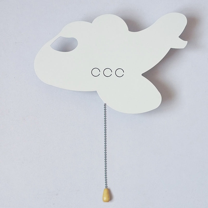 Contemporary Creative Battery Kids Iron Cloud Star Animal Cartoon Pull Chain LED Wall Sconce Lamp For Bedside