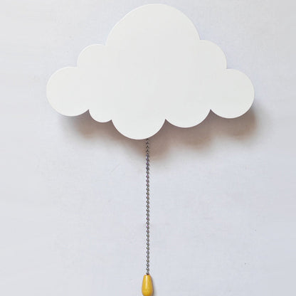 Contemporary Creative Battery Kids Iron Cloud Star Animal Cartoon Pull Chain LED Wall Sconce Lamp For Bedside