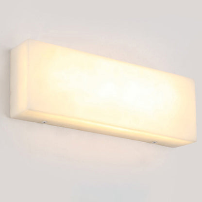 مصباح حائط مستطيل الشكل LED بتصميم عصري بسيط مصنوع من الرخام والحديد للمدخل 