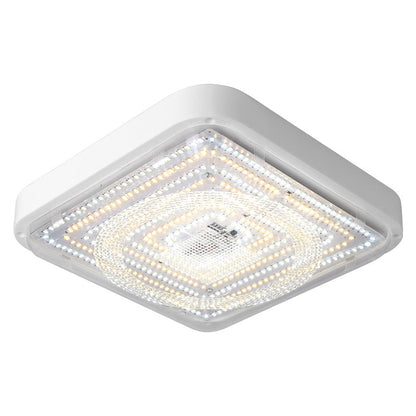 Modern Simplicity Solar Waterproof ABS Square LED Flush Mount Ceiling Light For Outdoor Patio