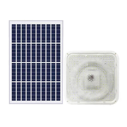 Modern Simplicity Solar Waterproof ABS Square LED Flush Mount Ceiling Light For Outdoor Patio