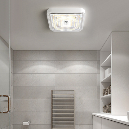 Modern Simplicity Solar Waterproof ABS Square LED Flush Mount Ceiling Light For Outdoor Patio