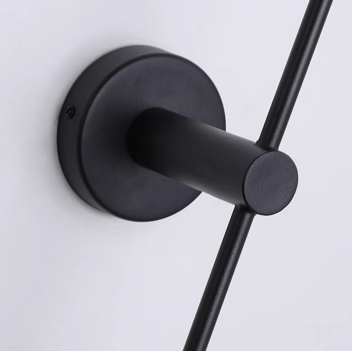 Modern Minimalist Travertine Iron Round Long LED Wall Sconce Lamp For Hallway