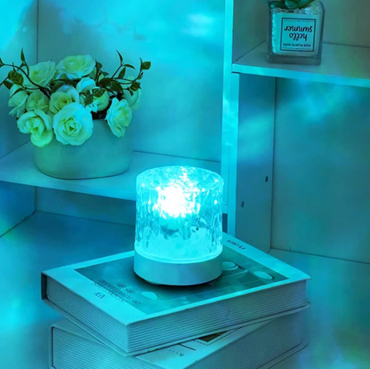 Contemporary Creative USB Rechargeable Acrylic Cylinder Ripple LED Table Lamp Night Light For Bedroom