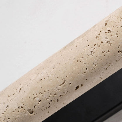 Contemporary Retro Travertine Iron Candle Holder Curved 1-Light Wall Sconce Lamp For Hallway