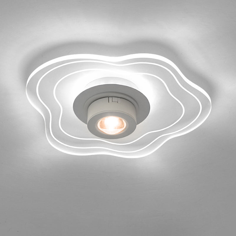 Contemporary Nordic Iron Aluminum Acrylic Flower Cloud Sunset Spotlight LED Flush Mount Ceiling Light For Hallway