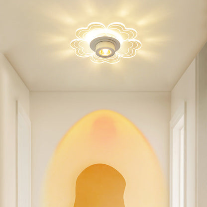 Contemporary Nordic Iron Aluminum Acrylic Flower Cloud Sunset Spotlight LED Flush Mount Ceiling Light For Hallway