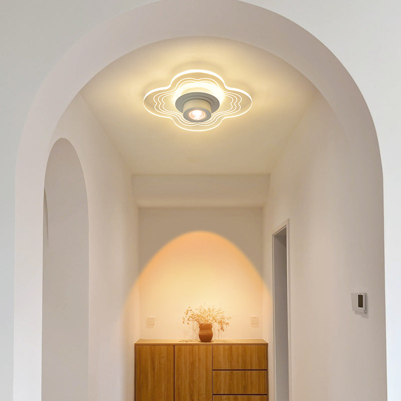 Contemporary Nordic Iron Aluminum Acrylic Flower Cloud Sunset Spotlight LED Flush Mount Ceiling Light For Hallway