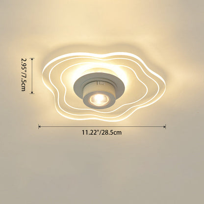 Contemporary Nordic Iron Aluminum Acrylic Flower Cloud Sunset Spotlight LED Flush Mount Ceiling Light For Hallway