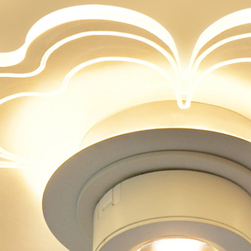 Contemporary Nordic Iron Aluminum Acrylic Flower Cloud Sunset Spotlight LED Flush Mount Ceiling Light For Hallway