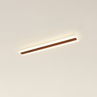 Modern Minimalist Rectangular Strip Iron Acrylic LED Flush Mount Ceiling Light For Hallway