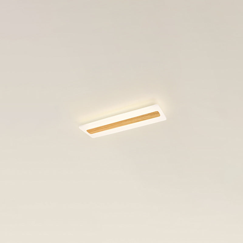 Modern Minimalist Rectangular Strip Iron Acrylic LED Flush Mount Ceiling Light For Hallway