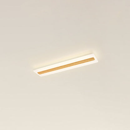 Modern Minimalist Rectangular Strip Iron Acrylic LED Flush Mount Ceiling Light For Hallway