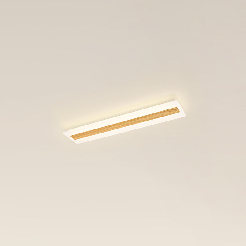 Modern Minimalist Rectangular Strip Iron Acrylic LED Flush Mount Ceiling Light For Hallway