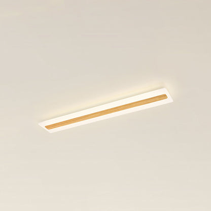 Modern Minimalist Rectangular Strip Iron Acrylic LED Flush Mount Ceiling Light For Hallway