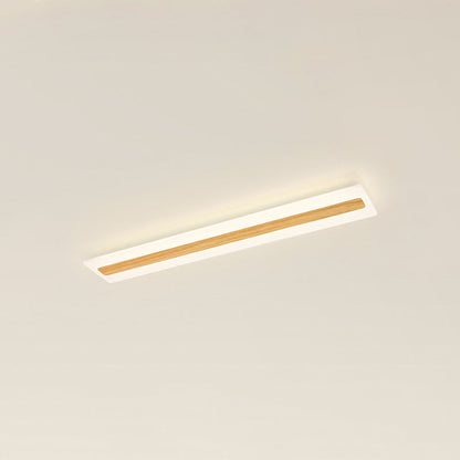 Modern Minimalist Rectangular Strip Iron Acrylic LED Flush Mount Ceiling Light For Hallway