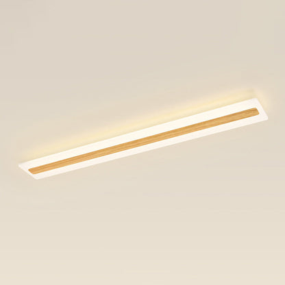 Modern Minimalist Rectangular Strip Iron Acrylic LED Flush Mount Ceiling Light For Hallway