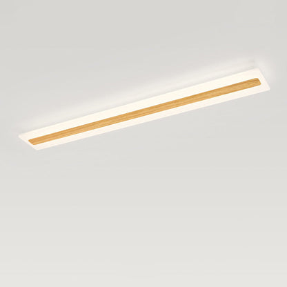 Modern Minimalist Rectangular Strip Iron Acrylic LED Flush Mount Ceiling Light For Hallway