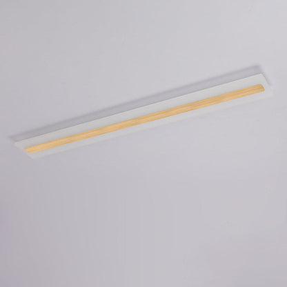Modern Minimalist Rectangular Strip Iron Acrylic LED Flush Mount Ceiling Light For Hallway