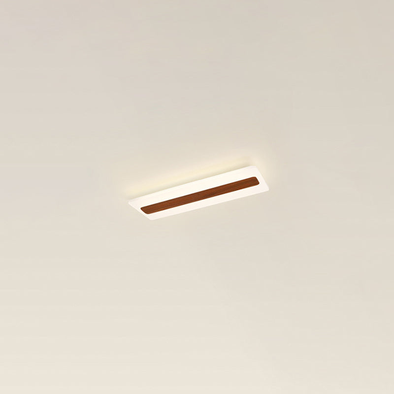 Modern Minimalist Rectangular Strip Iron Acrylic LED Flush Mount Ceiling Light For Hallway