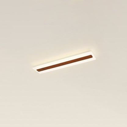 Modern Minimalist Rectangular Strip Iron Acrylic LED Flush Mount Ceiling Light For Hallway
