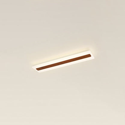 Modern Minimalist Rectangular Strip Iron Acrylic LED Flush Mount Ceiling Light For Hallway