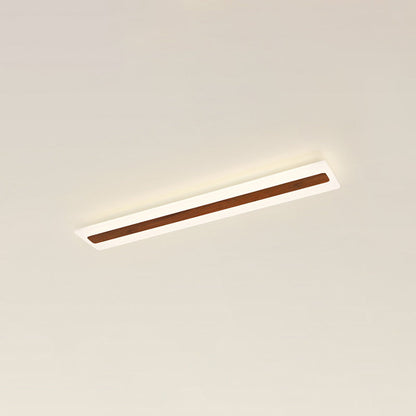 Modern Minimalist Rectangular Strip Iron Acrylic LED Flush Mount Ceiling Light For Hallway