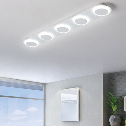 Modern Simplicity Iron Acrylic Square Round Strip LED Semi-Flush Mount Ceiling Light For Hallway