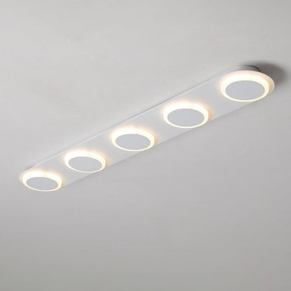 Modern Simplicity Iron Acrylic Square Round Strip LED Semi-Flush Mount Ceiling Light For Hallway