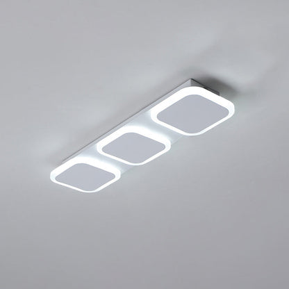Modern Simplicity Iron Acrylic Square Round Strip LED Semi-Flush Mount Ceiling Light For Hallway