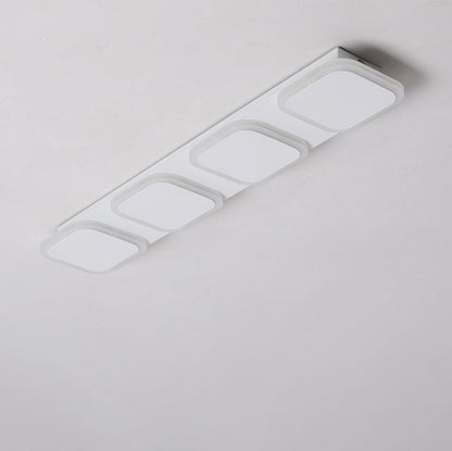 Modern Simplicity Iron Acrylic Square Round Strip LED Semi-Flush Mount Ceiling Light For Hallway