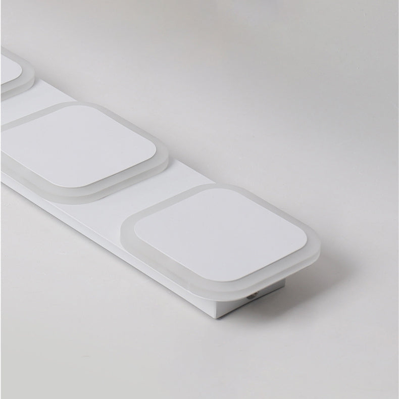 Modern Simplicity Iron Acrylic Square Round Strip LED Semi-Flush Mount Ceiling Light For Hallway