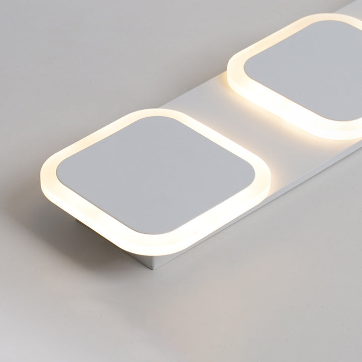 Modern Simplicity Iron Acrylic Square Round Strip LED Semi-Flush Mount Ceiling Light For Hallway