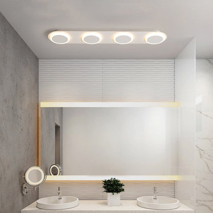 Modern Simplicity Iron Acrylic Square Round Strip LED Semi-Flush Mount Ceiling Light For Hallway