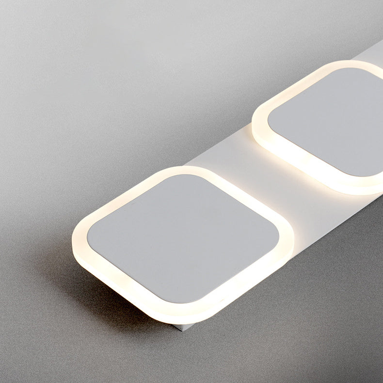 Modern Simplicity Iron Acrylic Square Round Strip LED Semi-Flush Mount Ceiling Light For Hallway