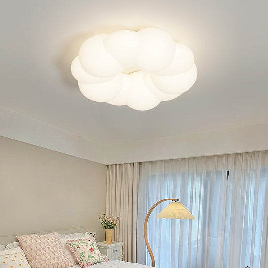 مصباح سقف دائري LED بتصميم سحابة من الحديد الفرنسي التقليدي لغرفة النوم