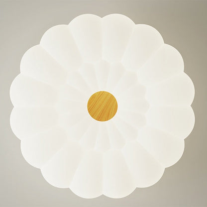 Traditional French Iron PE Cloud Cookie Round LED Flush Mount Ceiling Light For Bedroom