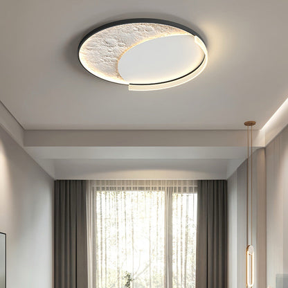 Contemporary Scandinavian Iron Acrylic Round Cloud Heart Moon LED Flush Mount Ceiling Light For Bedroom